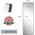 thumbnail image 3 of H&A Full Length Mirror Floor Standing Mirrors, Full Body Mirror,Wall-Mounted Dressing Mirror, Large Mirrors for Bedroom, Living Room Fitting Room,Hanging or Leaning Mirror 65"* 22" (Grey), 3 of 9
