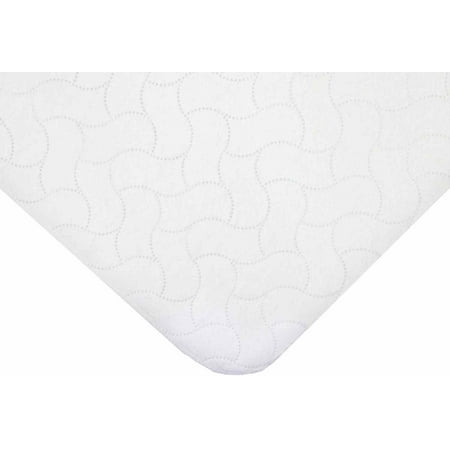 American Baby Company White Quilt-like Flat Bassinet Protective Pad Cover
