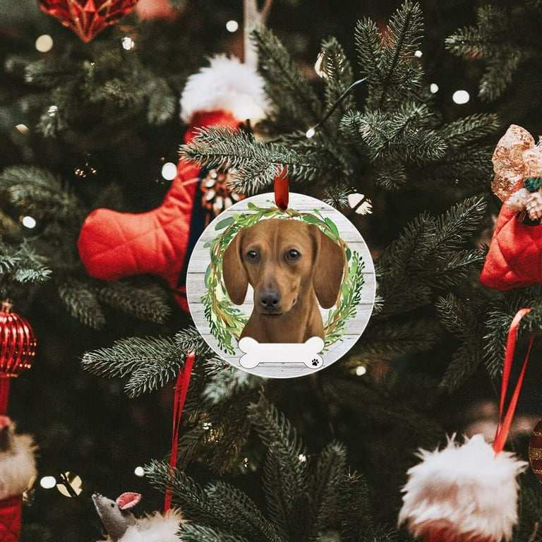 E&S Imports Red Dachshund Ornament - E&S Pets - DIY Personalizable - Dog  Gifts - Ceramic Round Ornament Glazed Finish - X-mas Decoration - Christmas