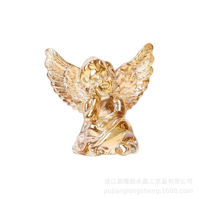 Figura de ángel de cristal: Adorno de ángel - Decoración lujosa para el hogar, sala de estar y dormitorio - Realza la elegancia de tu espacio
