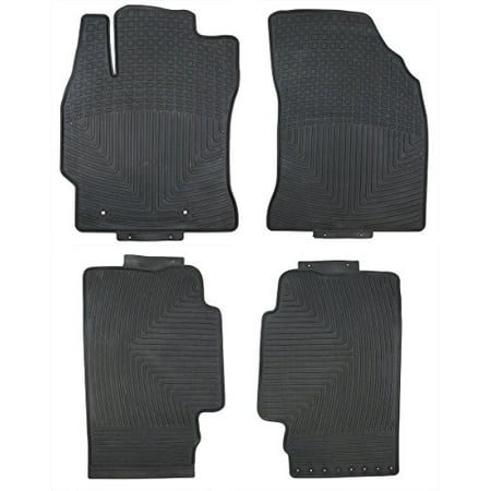 Black Rubber All Weather Floor Mats For 2014 2017 Toyota Corolla