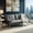 Dark gray, variant on Demi Bonn Fold Sofa Bed Couch, Futon Sleeper Chair Guest Bed and Fold Out Couch, Convertible Folding Futon Sofa Bed Fabric with 2 Cup Holders, for Living Room, Bedroom, Dark Gray