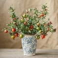 thumbnail image 3 of Big Fruit Faux Pomegranate Stem 32" Tall, 3 of 9