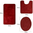 thumbnail image 3 of YouLoveIt 3PCS Bathroom Bath Rug Set Non Slip Soft Bath Rug Set Non-Slip Bathroom Rug Contour Mat and Toilet Seat Lid Cover, 3 of 4