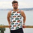 thumbnail image 6 of Daiia Pirate Hats Printed Men's Quick Dry Fit Muscle Tank Top Slim-Fit Tank Workout Tank Top Lightweight Sports Tank Top-Small, 6 of 7