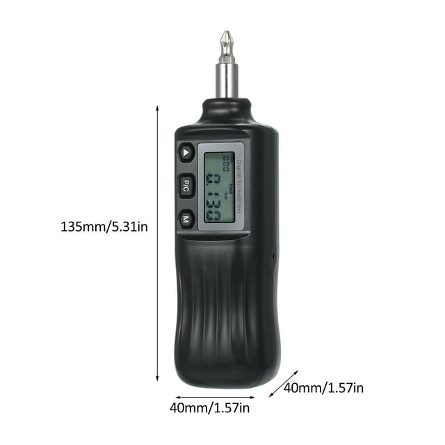 Tournevis Numérique Électronique 1/4 Pieds' Tournevis Torque Clé Tournevis Électricien avec Écran LCD 0.1-0.5N.m Gamme de Couple Tournevis Réglable avec Bits