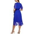 thumbnail image 2 of DKNY Womens Flutter Sleeve Midi Wrap Dress, 2 of 2