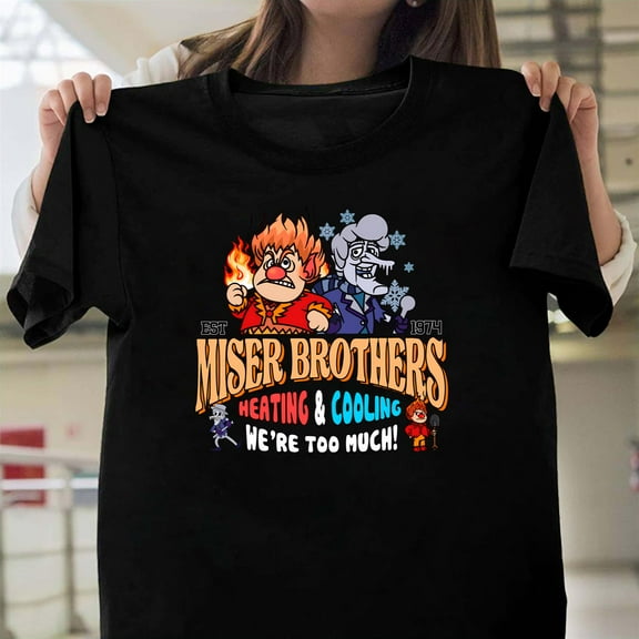 Miser Brothers Heating And Cooling Funny Christmas Unisex T-Shirt, Holiday Movie Gift G0482, Up to Size 5XL