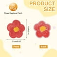 thumbnail image 2 of Uxcell Flower Iron on Patches, Embroidered Sew on Applique Repair Patch for Backpacks Clothing Shoes Hats DIY Red, 2 of 6