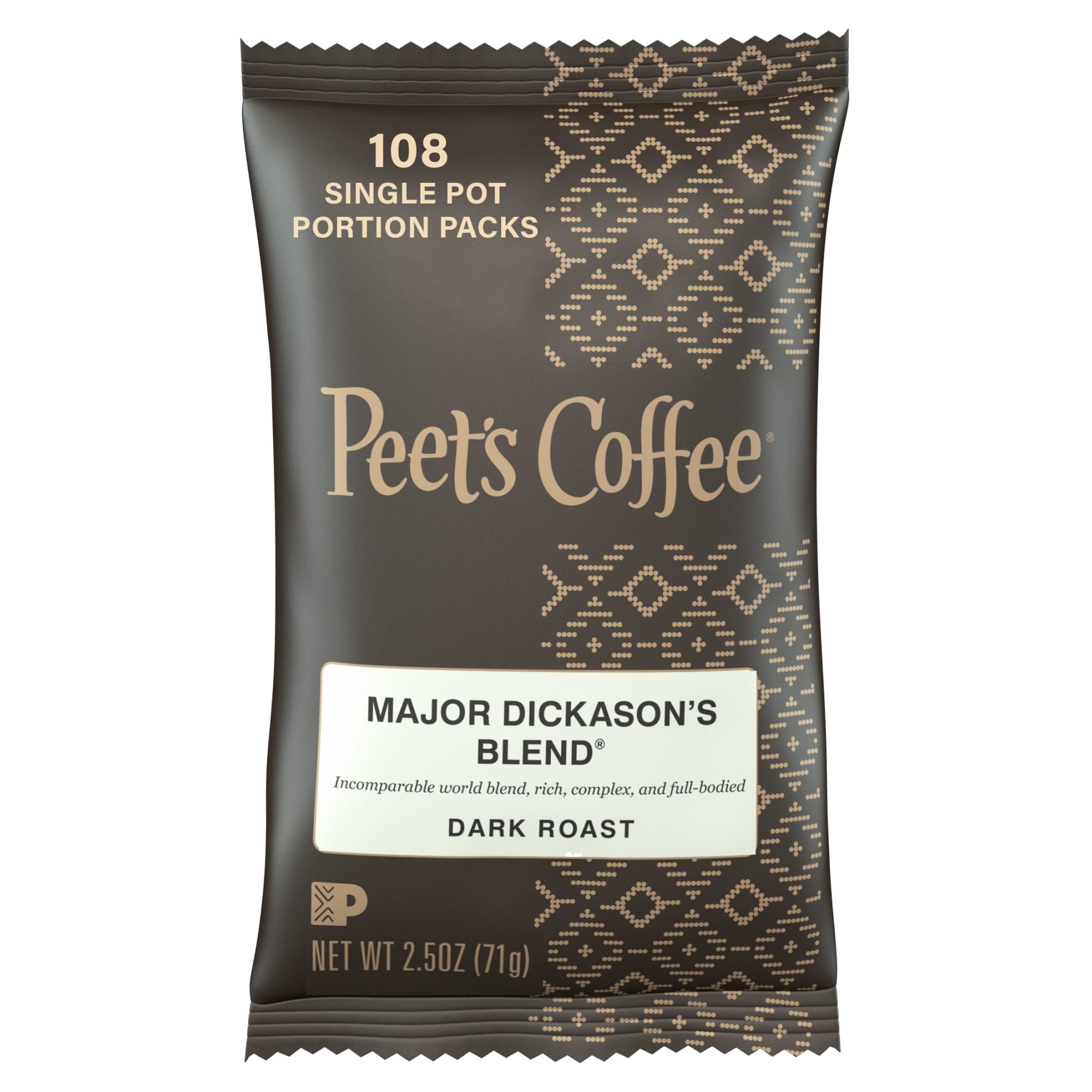 Peet's Coffee Major Dickason's Blend Dark Roast Ground, 2.5 oz