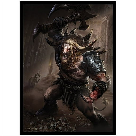 Fantasy North - Minathros - Terror of The Labyrinth – 100 Smooth Matte TCG Trading Card Sleeves - Fits Magic MTG Commander Pokemon and other Card Games - Playing Card Sleeves