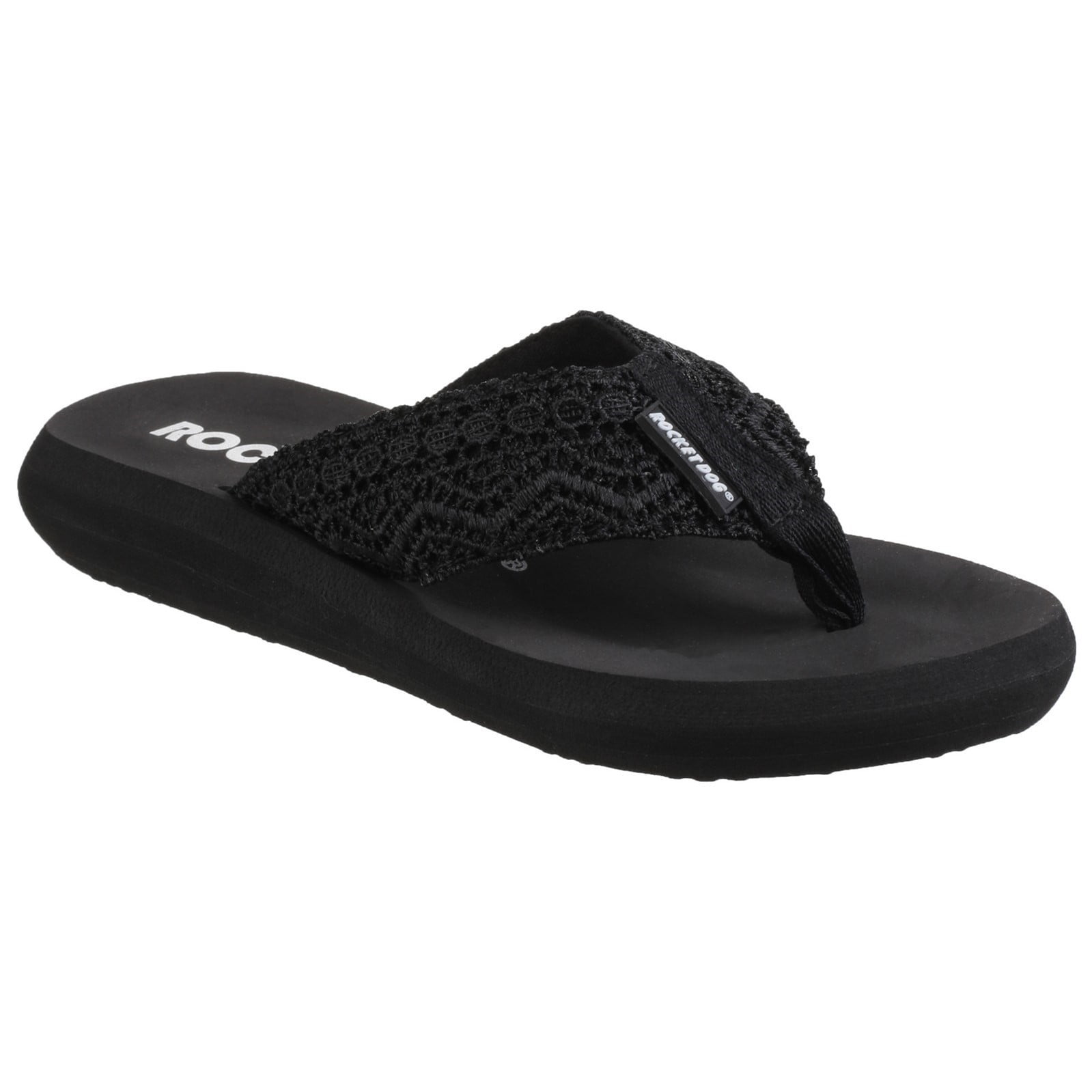 Rocket Dog Womens Spotlight Slip On Sandals Black 8 Us
