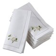 thumbnail image 6 of Fennco Styles Embroidered Floral & Hemstitch 100% Cotton 20 Inch Square Dinner Napkins, Set of 4, 6 of 14
