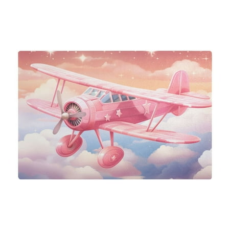 

Dish Drying Mat Microfiber Kitchen Dish Pad Counter Absorbent Drainer Rack 12 x18 Aircraft Flying on Cloud