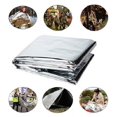 thumbnail image 2 of 10 Packs Thermal Mylar Blanket Emergency For Survival First Aid Kits Army Outdoors Hiking Camping Bug Out Trauma Desert All Weather Condition Protection Silver Color, 2 of 8