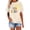 Blanc, variante sur YLHFASHION T-shirt à Manches Courtes Imprimé Col Rond pour Femmes en Début de Saison Scolaire Articles en Liquidation T-shirt à Manches Courtes pour Femmes