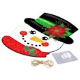 thumbnail image 2 of Christmas Door Sign Farmhouse Hanging Plaque Cartoon Snowman Style Hanging Sign, 2 of 8