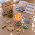 thumbnail image 3 of Sea Glass Octopus DIY Kit With LED Lights 3D Tabletop Art Ornament for Coastal Home Decor, 3 of 5