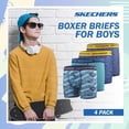 thumbnail image 3 of Calzoncillos tipo bóxer Skechers para niños, paquete de 4 unidades, microfibra elástica, 3 of 7