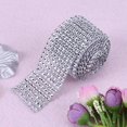 thumbnail image 4 of 2 Yardas/rollo Cinta Diamante para Recuerdo Fiesta 8 Filas Suministros para Manualidades DIY (plata), 4 of 8