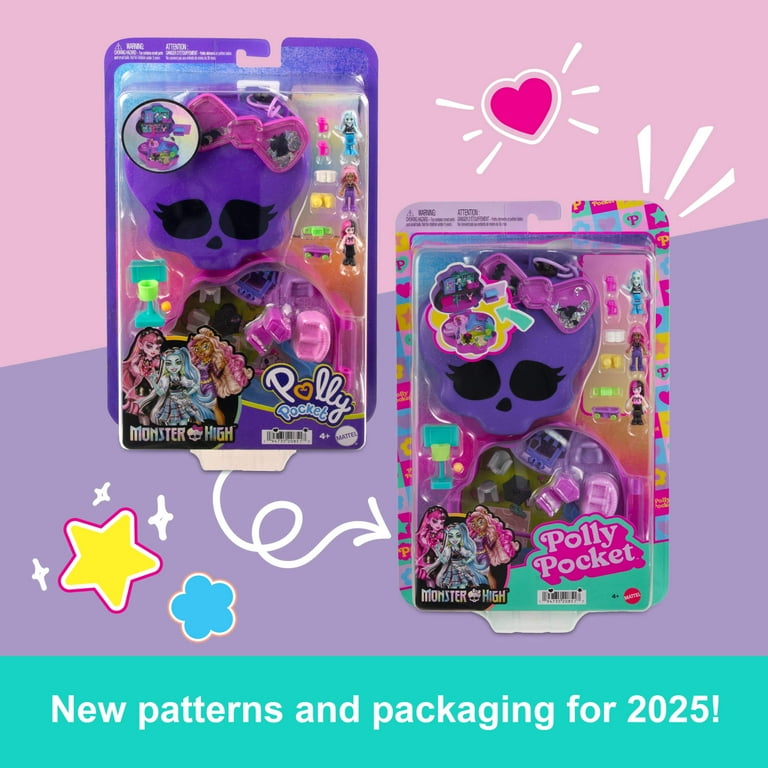 Free Shipping! Polly Pocket Monster High Compact with Micro