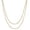 B-Yellow, variant on Flydeer Necklace for Women Double Layer Snake Chain Beaded Necklace Stainless Steel Valentine's Day Gift for Women