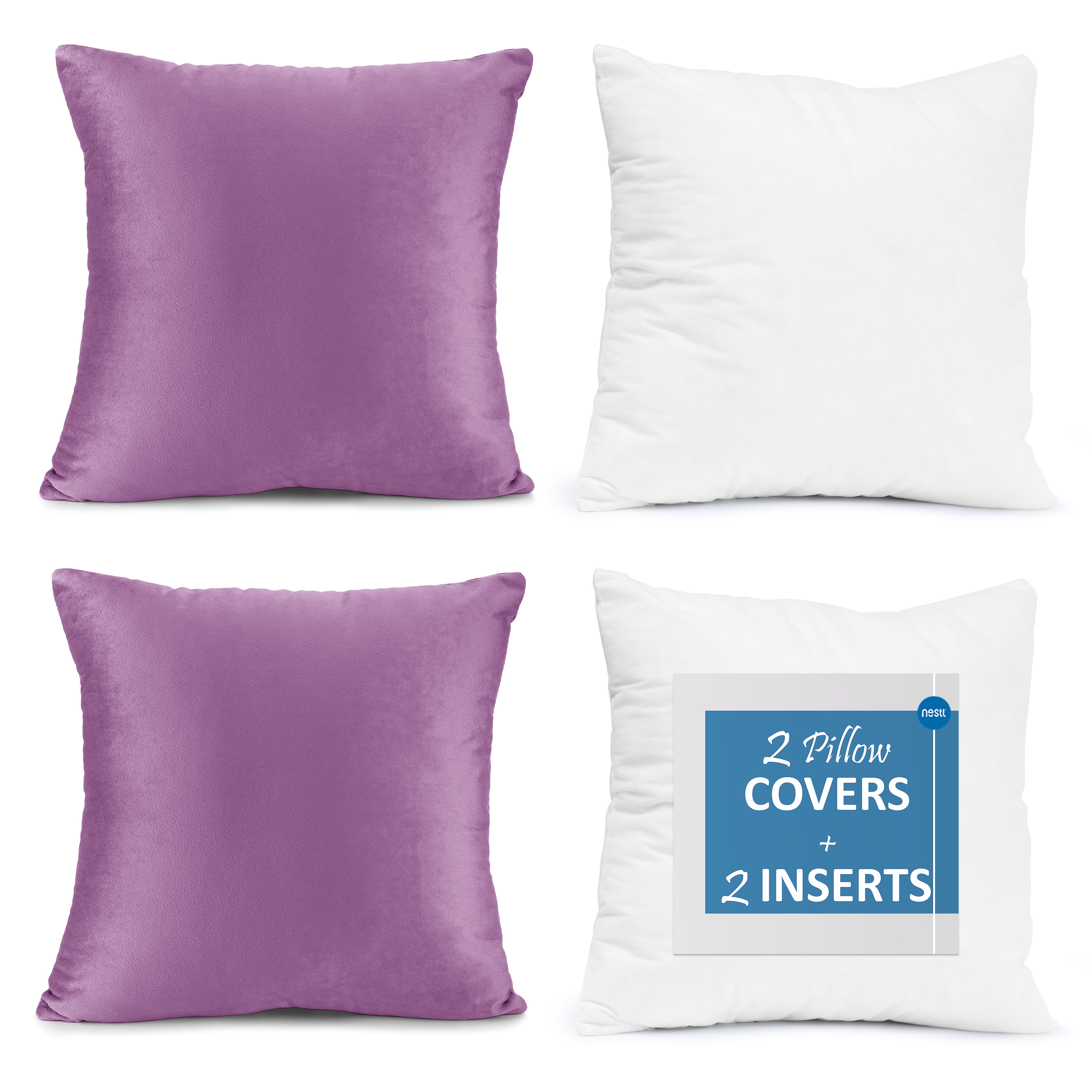 MIULEE 16 x 16 Pillow Inserts (Set of 4) - Decorative Throw Pillows Insert