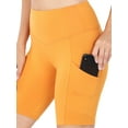 thumbnail image 2 of Zenana Women & Plus Workout Yoga Running Compression Exercise Biker Shorts with Side Pockets, 2 of 4