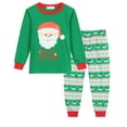 thumbnail image 1 of DDSOL Ensemble de Pyjamas de Noël pour Garçons et Filles Père Noël Manches Longues 2 Pcs PJS, 1 of 7