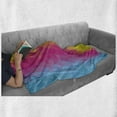 thumbnail image 6 of Abstract Soft Flannel Fleece Throw Blanket, Colorful Geometric Vertical Pattern Modern Mosaic Design Illustration, Cozy Plush for Indoor and Outdoor Use, 50" x 60", Multicolor, by Ambesonne, 6 of 6