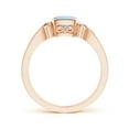 thumbnail image 2 of ANGARA Natural Vintage Style Cushion Aquamarine Solitaire Engagement Ring in 14K Rose Gold for Women (Size-5mm) | March Birthstone, Anniversary, Jewelry Gift for Women | Natural Aquamarine Ring, 2 of 12