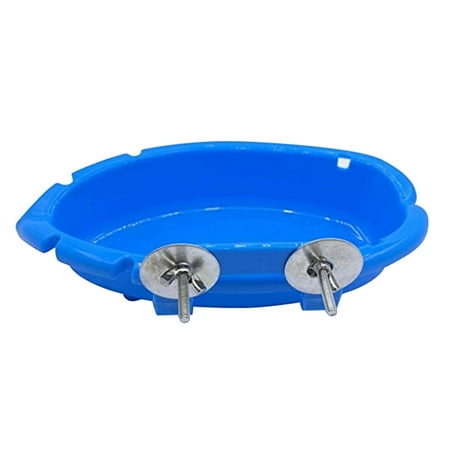 Bowake Parrot Bath Tub Bowl Basin Parrot Cage Hanging Bird Bath Tub