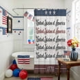 thumbnail image 3 of United States Shower Curtain, 48" x 72", Red Blue Independence Day Stars Vintage Wood Grain Waterproof Bathroom Curtain Washable Shower Curtain Set with 12 Hooks, 3 of 9