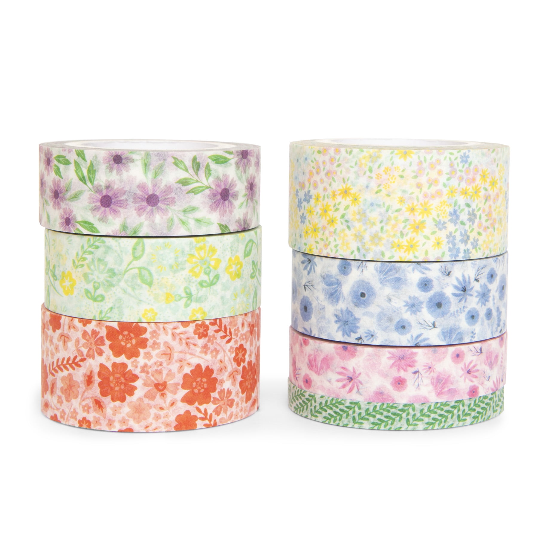 Recollections Petite Floral Crafting Washi Tape Set, 12 Packs: 7 ct. (84 total)