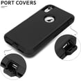 thumbnail image 4 of Entronix Funda Resistente para iPhone XR, Triple Capa, Resistente a Golpes y Anticaídas, Color Negro, 4 of 7