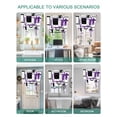 thumbnail image 5 of Purple Black Geometric Tie Up Curtains for Windows 45 Inch Length Balloon Curtains Kitchen Adjustable Balloon Window Shade Minimalist Stripes Abstract Art Tie Up Bathroom Curtain Window 42"x45", 5 of 6
