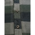 thumbnail image 5 of Ma Croix Mens Casual Plaid Flannel Button Up Long Sleeve Collared Shirt, 5 of 7