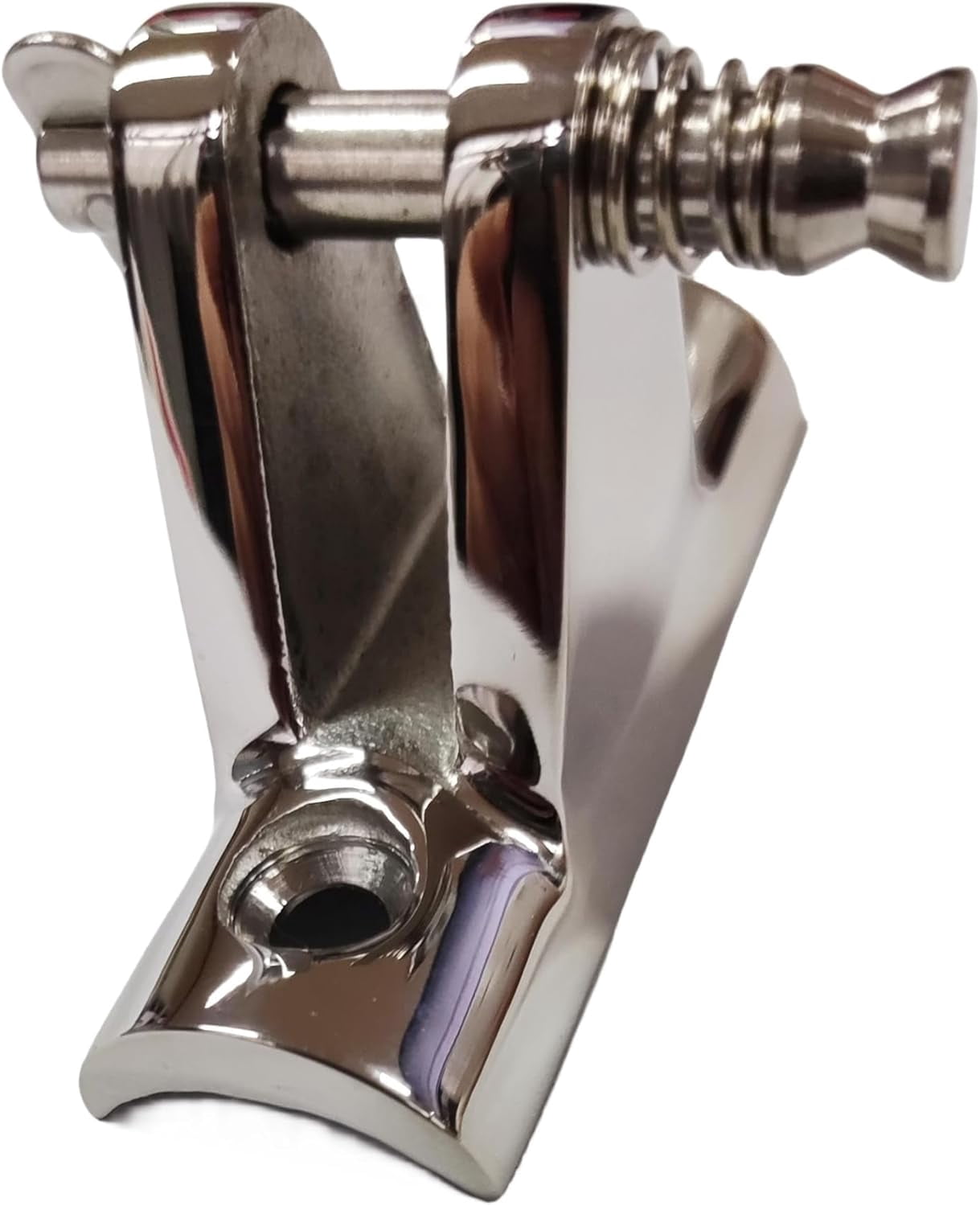 ABPETE 316 stainless steel hinges, Stainless Steel 316 Pair of Bimini Top Deck Hinge ,90°Fitting Concave Base Hardware with Quick Release Pin with Fasteners