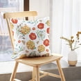 thumbnail image 5 of LALILO Throw Pillow Covers Colorful Floral Elegant With Pink Flowers Green Spring Accent Art Artwork Beautiful Set of 2 Square 18 x 18 Inch Pillowcase, 5 of 5