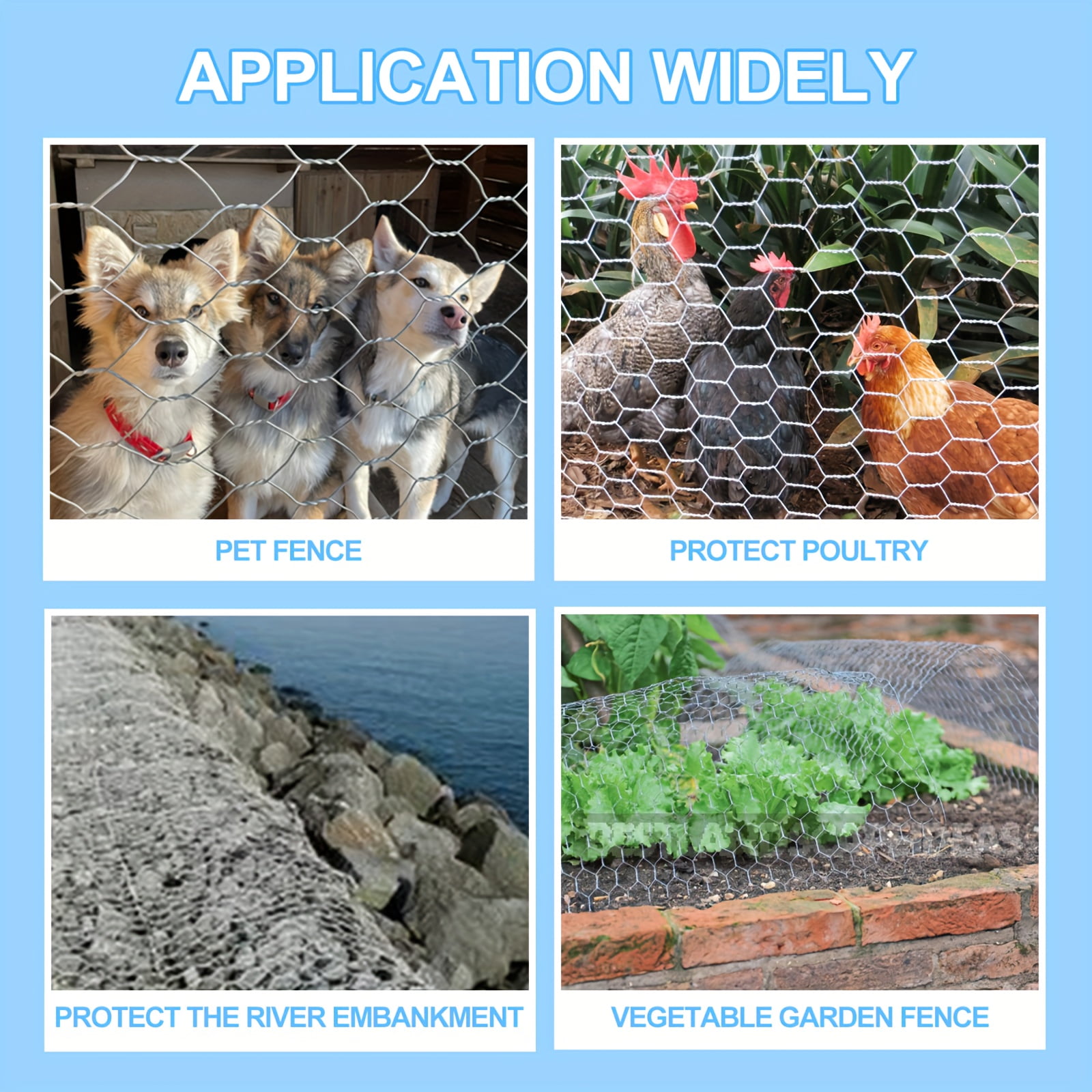 1 Pack, Premium Heavy-Duty Chicken Wire Netting - 13.7 In X 315 In Garden Fence for Poultry, Rabbits, and Pets - Durable 1 Inch Mesh Poultry Netting Fence for Animal Barrier, Crafts