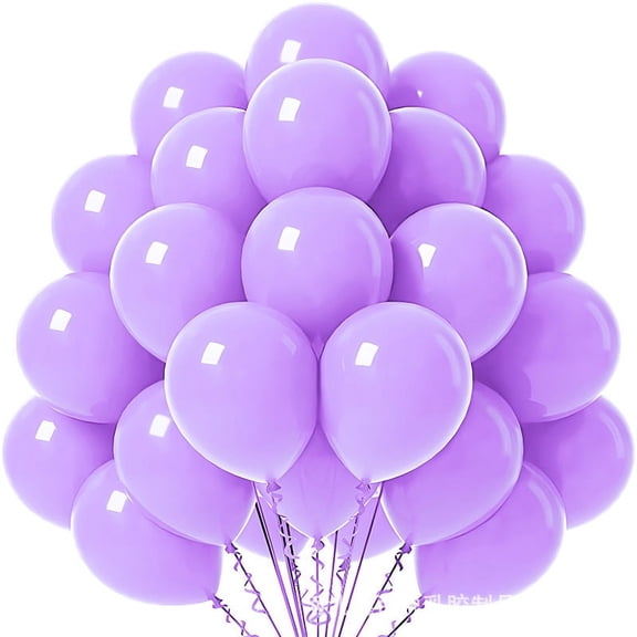 Zhuge Macaron Color Series Balloons 10 inch, 60 Pcs Latex Party Balloons Helium Quality for Birthday Graduation Baby Shower Baseball Nautical Wedding Party Decorations ，Purple