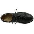 thumbnail image 6 of Ollio Women's Flat Shoes Wingtip Lace Up Faux Leather Oxford M2921, 6 of 6