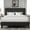 Black, variant on Novilla Queen Bed Frame with Headboard, Bed Frame Queen Size with Wood Slats Support,Linen Upholstered Adjustable Headboard, No Box Spring Needed, Heavy Duty Feet, Easy Assembly, Beige