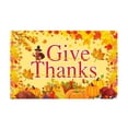 thumbnail image 5 of Autumn Tablecloth Yellow Polyester Waterproof Stain Resistant 90x59.1 in Seasonal Maple Leaf Pumpkin Design, 5 of 8