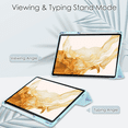 thumbnail image 2 of For MoKo Cover for Samsung Galaxy Tab S8 + 12.4 2022 (SM-X800/X806) / Tab S7 FE 12.4-Inch 2021 / Tab S7 Plus 12.4 2020 with S Pen Stand, Transparent Tablet Back with Auto Wake, Blue, 2 of 4