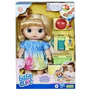 Baby Alive Fruity Sips Doll, Apple, Pretend Juicer Baby Doll Set, Kids 3 and Up, Blonde Hair
