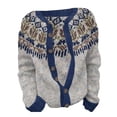 thumbnail image 4 of Bibifish Womens Cardigans Sweaters Floral Jacquard Knit Long Sleeve Soft Comfortable Open Front Sweater Casual Oversized Cozy Ladies Tops, 4 of 4