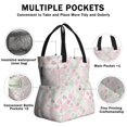 thumbnail image 3 of Pioneer Flower Floral Print Pattern Drawstring Lunch Bag Women - Drawstring Lunch Bag Insulated for Work Office - Stain-Resistant Large Lunchbags for Women with Multi-Pockets, 3 of 6