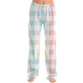 thumbnail image 2 of Trgacdwlo Plaid Pj Pants Women Fall Wide Leg Women's Pajama Bottoms Elastic Waist Drawstring Cozy Soft Lounge Pants Women, 2 of 5
