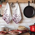 thumbnail image 6 of Red Botanical Kitchen Towels Set of 4, Dragonfly Flower Leaf Retro Chinese Absorbent Dish Towels for Kitchen, Microfiber Hand Towel, Quick Drying Tea Towel for Cleaning Decorative Dishcloths, 6 of 7